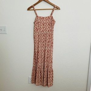 GAP Midi Orange and White Floral Dress